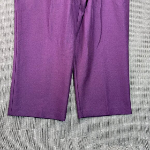 Alfred Dunner Womens Plus Size 24W Plum Elastic waist Pull-On Pants - Picture 3 of 10